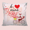 6thCross PrintedCushion Cover with Inside Filler |be mine fox Cushion | 12" x 12" | Best for Gift