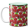 6thCross "worli green" printed Ceramic Tea and Coffee Mug | 11 Oz | Best Gift for Valentine BirthdayAniiversary