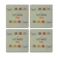 MDF Coasters  4 X 4 INCH |Beautiful Digitally Printed| Set of 4 |2554 pattern