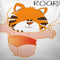 6thCross Printed  Cushion Cover with Inside Filler |Baby lion learns to roar Cushion | 12" x 12" | Best for Gift