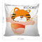 6thCross Printed  Cushion Cover with Inside Filler |Baby lion learns to roar Cushion | 12" x 12" | Best for Gift