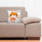 6thCross Printed  Cushion Cover with Inside Filler |Baby lion learns to roar Cushion | 12" x 12" | Best for Gift