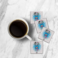 MDF Coasters  4 X 4 INCH |Beautiful Digitally Printed| Set of 4 |GIRL CUSHION pattern