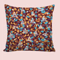 6thCross Printed  Cushion Cover with Inside Filler |abstract design 7 r Cushion | 12" x 12" | Best for Gift