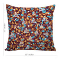 6thCross Printed  Cushion Cover with Inside Filler |abstract design 7 r Cushion | 12" x 12" | Best for Gift