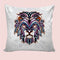 6thCross Printed  Cushion Cover with Inside Filler |abstract lion Cushion | 12" x 12" | Best for Gift