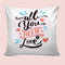 6thCross Printed  Cushion Cover with Inside Filler |all love Cushion | 12" x 12" | Best for Gift