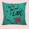 6thCross Printed  Cushion Cover with Inside Filler |all u need is love Cushion | 12" x 12" | Best for Gift