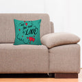6thCross Printed  Cushion Cover with Inside Filler |all u need is love Cushion | 12" x 12" | Best for Gift