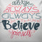 6thCross Printed  Cushion Cover with Inside Filler |always believ 5 Cushion | 12" x 12" | Best for Gift