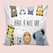6thCross Printed  Cushion Cover with Inside Filler |animal pattern 7 a Cushion | 12" x 12" | Best for Gift