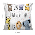 6thCross Printed  Cushion Cover with Inside Filler |animal pattern 7 a Cushion | 12" x 12" | Best for Gift