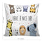 6thCross Printed  Cushion Cover with Inside Filler |animal pattern 7 a Cushion | 12" x 12" | Best for Gift