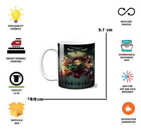 6thCross "anime 2" printed Ceramic Tea and Coffee Mug | 11 Oz | Best Gift for Valentine Birthday  Aniiversary