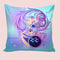 6thCross Printed  Cushion Cover with Inside Filler |aquarius Cushion | 12" x 12" | Best for Gift