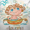 6thCross Printed  Cushion Cover with Inside Filler |aquarius funny Cushion | 12" x 12" | Best for Gift