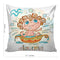 6thCross Printed  Cushion Cover with Inside Filler |aquarius funny Cushion | 12" x 12" | Best for Gift