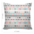 6thCross Printed  Cushion Cover with Inside Filler |arrow apttern Cushion | 12" x 12" | Best for Gift