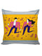 6thCross Printed  Cushion Cover with Inside Filler |artistic pattern 70 Cushion | 16" x 16" | Best for Gift