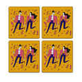 MDF Coasters  4 X 4 INCH |Beautiful Digitally Printed| Set of 4 |artistic pattern 70 pattern