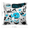 6thCross Printed  Cushion Cover with Inside Filler |artistic pattern 70ff Cushion | 12" x 12" | Best for Gift