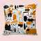 6thCross Printed  Cushion Cover with Inside Filler |artistic pattern 74 Cushion | 12" x 12" | Best for Gift
