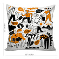 6thCross Printed  Cushion Cover with Inside Filler |artistic pattern 75 Cushion | 12" x 12" | Best for Gift
