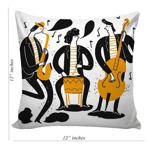 6thCross Printed  Cushion Cover with Inside Filler |artisttic pattern 69 Cushion | 12" x 12" | Best for Gift