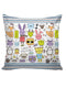 6thCross Printed  Cushion Cover with Inside Filler |assorted animals Cushion | 16" x 16" | Best for Gift