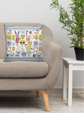 6thCross Printed  Cushion Cover with Inside Filler |assorted animals Cushion | 16" x 16" | Best for Gift