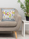 6thCross Printed  Cushion Cover with Inside Filler |assorted animals Cushion | 16" x 16" | Best for Gift