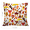 6thCross Printed  Cushion Cover with Inside Filler |assorted pattern Cushion | 12" x 12" | Best for Gift