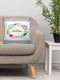 6thCross Printed  Cushion Cover with Inside Filler |autumn wreath Cushion | 16" x 16" | Best for Gift