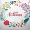 6thCross Printed  Cushion Cover with Inside Filler |autumn wreath Cushion | 12" x 12" | Best for Gift
