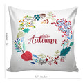 6thCross Printed  Cushion Cover with Inside Filler |autumn wreath Cushion | 12" x 12" | Best for Gift