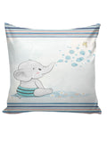 6thCross Printed  Cushion Cover with Inside Filler |baby elephant Cushion | 16" x 16" | Best for Gift