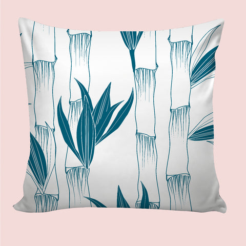 6thCross Printed  Cushion Cover with Inside Filler |bamboo Cushion | 12" x 12" | Best for Gift