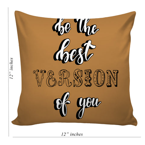 6thCross Printed  Cushion Cover with Inside Filler |be best Cushion | 12" x 12" | Best for Gift