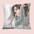 6thCross Printed  Cushion Cover with Inside Filler |be fashion Cushion | 12" x 12" | Best for Gift