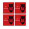 MDF Coasters  4 X 4 INCH |Beautiful Digitally Printed| Set of 4 |be owlsome pattern