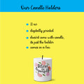 Multi-use candle holder | 11 oz | digitally printed | believe yourself candle holder