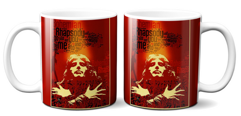 6thCross "bohemian raphsody 3" printed Ceramic Tea and Coffee Mug | 11 Oz | Best Gift for Valentine Birthday  Aniiversary