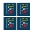 MDF Coasters  4 X 4 INCH |Beautiful Digitally Printed| Set of 4 |city of fortune pattern