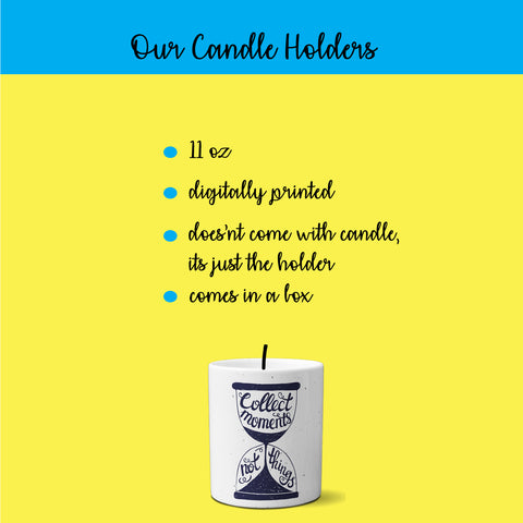 Multi-use candle holder | 11 oz | digitally printed | collect candle holder