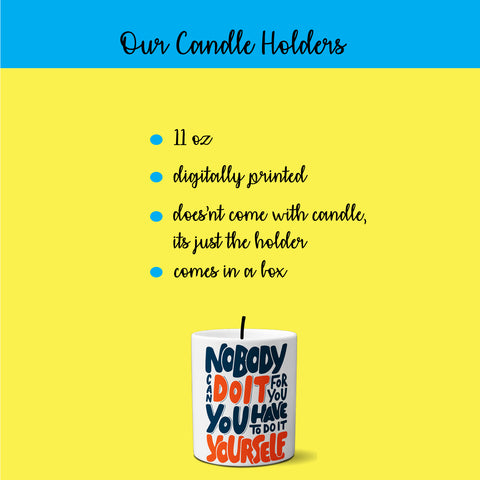Multi-use candle holder | 11 oz | digitally printed | do it yourself candle holder