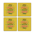 MDF Coasters  4 X 4 INCH |Beautiful Digitally Printed| Set of 4 |dont tell pattern