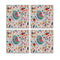 MDF Coasters  4 X 4 INCH |Beautiful Digitally Printed| Set of 4 |floral design 10d pattern