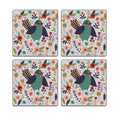 MDF Coasters  4 X 4 INCH |Beautiful Digitally Printed| Set of 4 |floral design 10i pattern