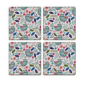 MDF Coasters  4 X 4 INCH |Beautiful Digitally Printed| Set of 4 |floral design 10j pattern