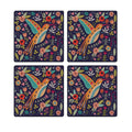 MDF Coasters  4 X 4 INCH |Beautiful Digitally Printed| Set of 4 |floral design 10n pattern